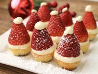 Mini Santa Cheesecakes