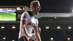 Tottenham Hotspur's Harry Kane celebrates