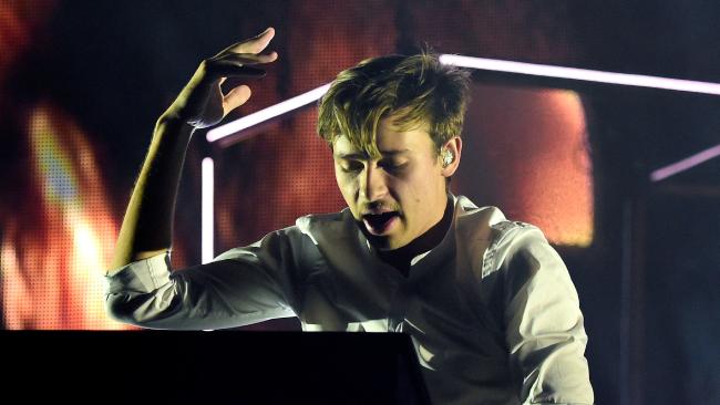 Flume got a star-studded crowd dancing like maniacs at the Coachella Festival. Picture: Frazer Harrison/Getty Images.