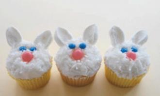 White bunny cupcakes