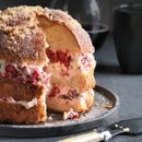 Raspberry & mascarpone brioche cake