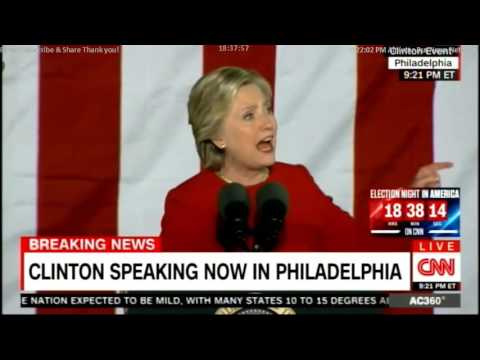 The Next President of The United States of America Hillary Clinton Speech in Philadelphia.