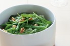 Warm spinach and bean salad