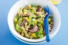 Warm lamb pasta salad