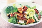 Warm apple pancetta & walnut salad