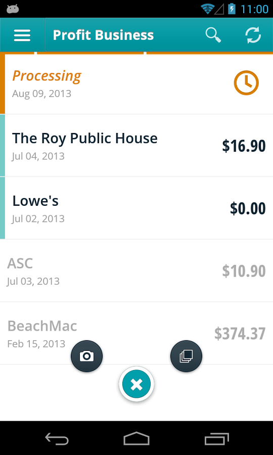    Receipts by Wave for business- screenshot  