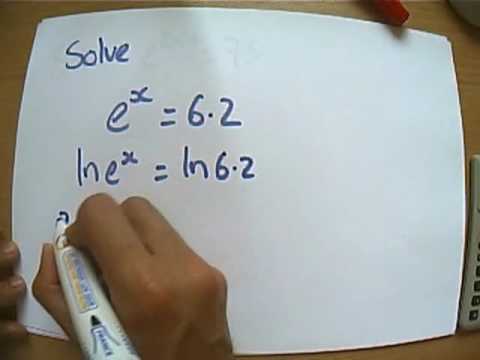 Introduction to solving equations involving e and ln