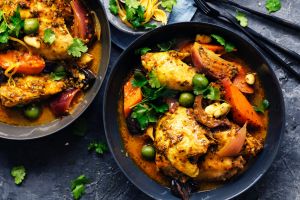 Chicken, Prune and Green Olive Tagine Photograph