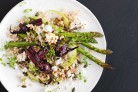 Toasted barley salad with roast beets...