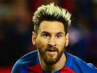 Barcelona's Argentinian forward Lionel Messi celeb