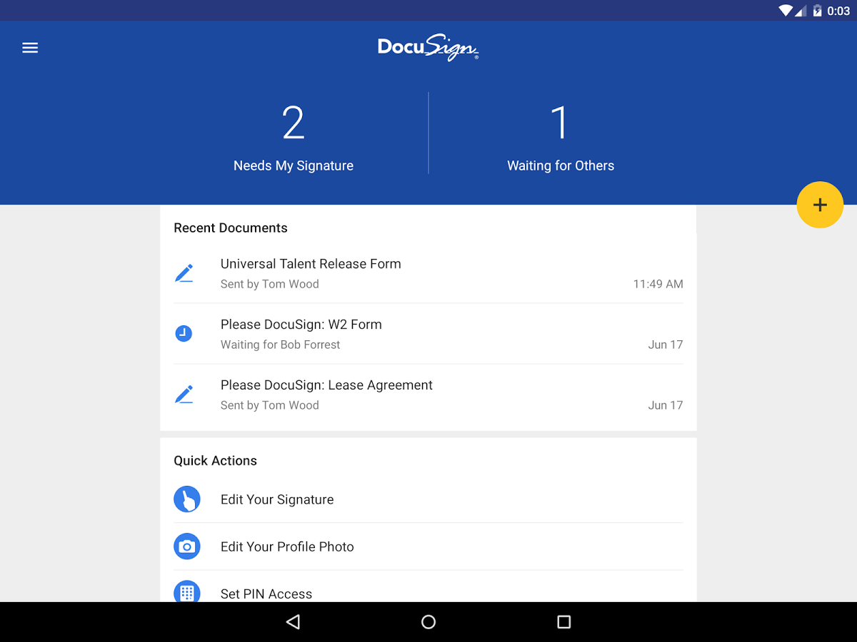    DocuSign - Upload & Sign Docs- screenshot  