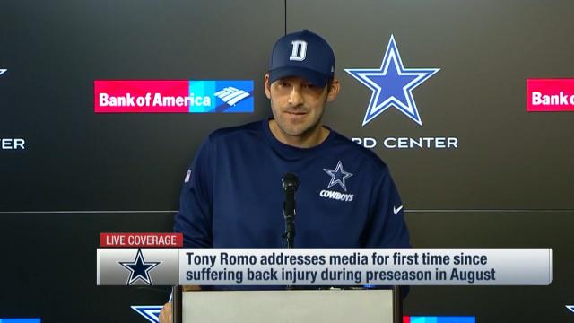 Romo's emotional address