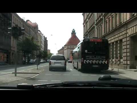 Driving in Fürth (near Nuremberg), Germany