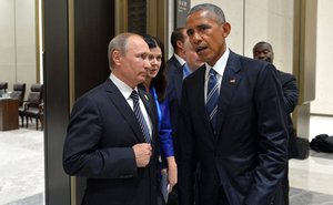 Vladimir Putin and Barack Obama 