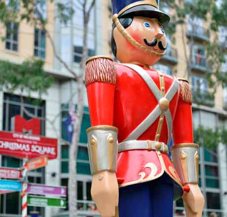 Large toy wooden soldier