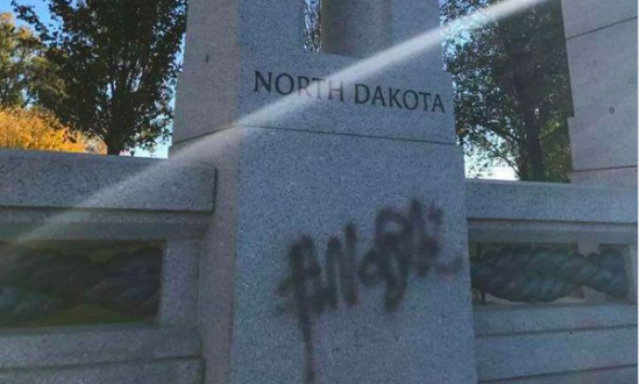 WWII Memorial Vandalized In Protest Of Dakota Access Pipeline