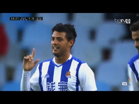 Carlos Vela Penalty Goal - Real Sociedad vs Atletico Madrid 1-0 - La Liga 05/11/2016 HD