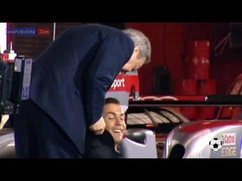 La broma de Florentino Pérez a Cristiano Ronaldo en el evento de AUDI • 2016