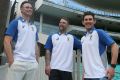 New dawn: Peter Handscomb, Matthew Wade and Nic Maddinson after receiving the news of their Test selection.