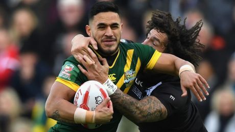 US jaunt: Valentine Holmes during  the Four Nations fiinal.