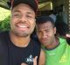 Family: Samu Kerevi with his cousin Savenaca Vuetanavanua in Fiji.