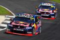 Shane Van Gisbergen leads Jamie Whincup during the  Auckland SuperSprint at Pukekohe.