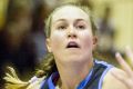 Kate Gaze is all concentration for the Canberra Capitals.