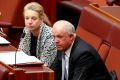 Senators Bridget McKenzie and John Williams in the Senate on Monday.