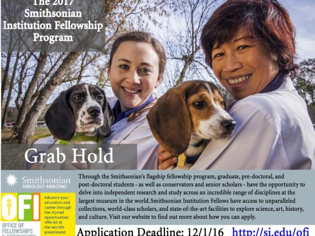 The 2017 Smithsonian Institution Fellowship Program