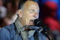 Bruce Springsteen performs during a Hillary Clinton campaign event at Independence Mall on Monday, November 7.