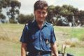 Comedian Lawrence Mooney back in his mullet-days in the late 1980s working for Customs after training in Canberra.