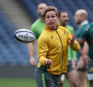 Raring to go: Michael Hooper is keen to pull on the jersey again.