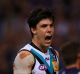 Sidelined: Angus Monfries of Port Adelaide.