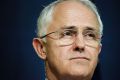 SYDNEY, AUSTRALIA - JULY 05: PM Malcolm Turnbull speaking to the media at 1 Blight St federal government offices on July ...