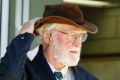 Forensic pathologist Dr Godfrey Oettle leaving Gosford Court, 2004.