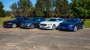 Can the new Jaguar XF, Mercedes-Benz E-Class or Volvo S90 knock the Tesla Model S off its perch in the 2016 Drive Car of ...