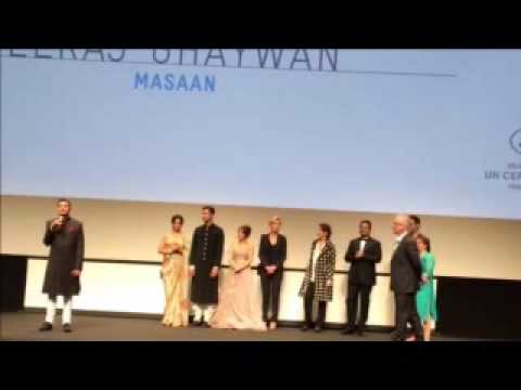 Premiere of Neeraj Ghaywan's Masaan at Cannes, 2015 - Presentation ceremony