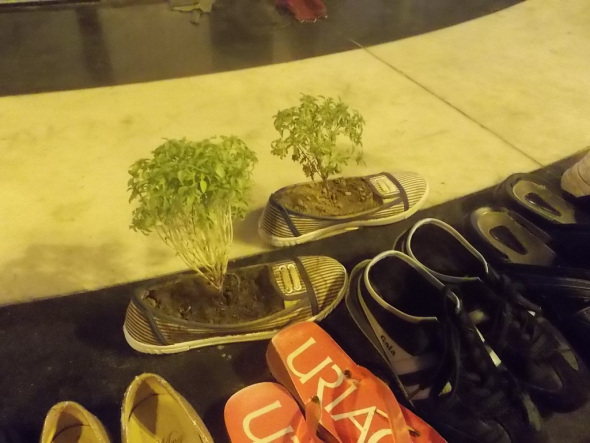 Shoes at the resistance monument in Besiktas