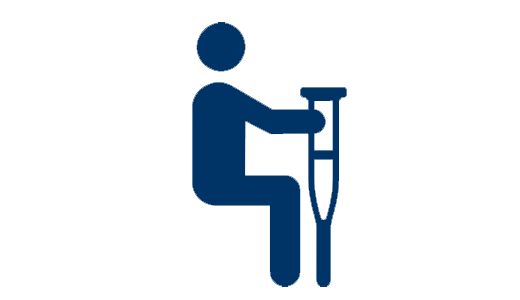 infographic - person with crutches