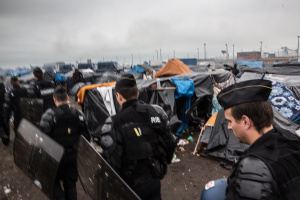 The eviction of refugee camps in Calais 