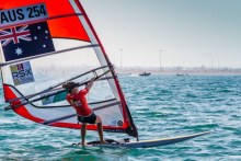 Raceboarding world champions hit Brisbane's bay (ABC Brisbane)