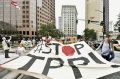 An anti-TPP protest last year in Atlanta, Georgia, US.