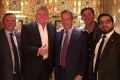 The Brex Pistols with Donald Trump. (From left) unidentified, Arron Banks, Trump, Nigel Farage, Andrew Wigmore, and ...