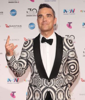 SYDNEY, AUSTRALIA - NOVEMBER 23: Robbie Williams arrives for the 30th Annual ARIA Awards 2016 at The Star on November ...