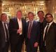 The Brex Pistols with Donald Trump. (From left) unidentified, Arron Banks, Trump, Nigel Farage, Andrew Wigmore, and ...