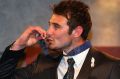 Jobe Watson with his Brownlow Medal the night he won it in September 2012.