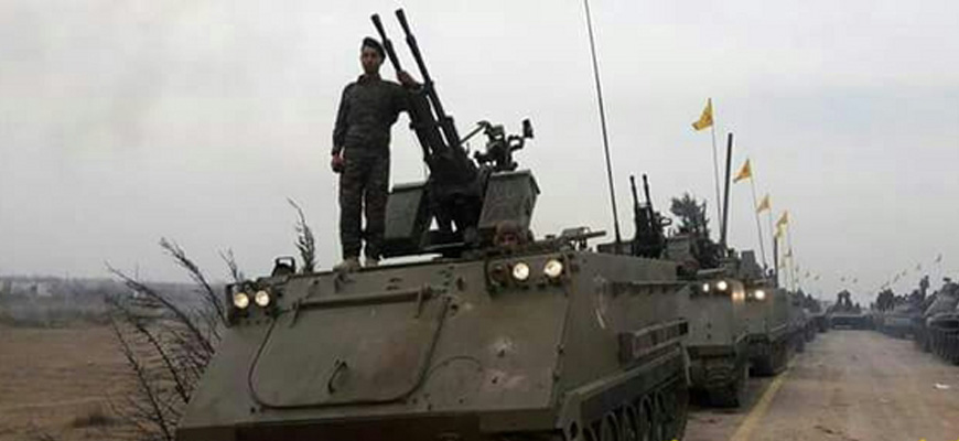 Hizbullah Military Parade In Syrian Town Of Al-Qusayr: Tanks, Cannon, And Machine Guns