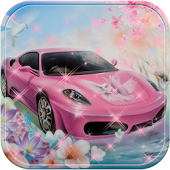 Theme Pink Lamborghini car