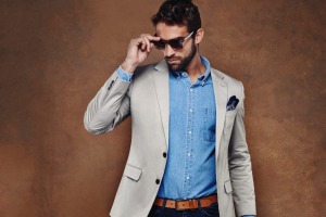 Studio shot of a stylishly dressed young man