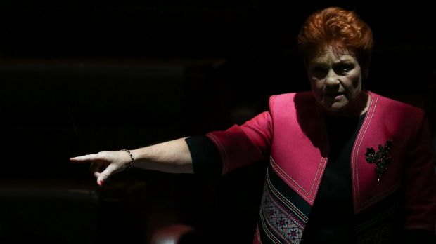 Senator Pauline Hanson in the Senate on Thursday.